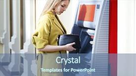  Presentation with automated car wash - Presentation theme having money or checking account balance background and a ocean colored foreground