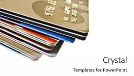  Presentation with order - Audience pleasing PPT theme consisting of money order - different credit cards closeup backdrop and a white colored foreground