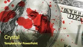  Presentation with blood - Amazing slides having money order - dollar face and blood splashes backdrop and a tawny brown colored foreground