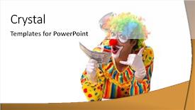  Presentation with respiratory system male anatomy - Presentation design enhanced with money performance - male clown isolated on white background and a white colored foreground