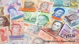  Presentation with music south america - PPT layouts having money pesos - variety of south american banknotes background and a coral colored foreground