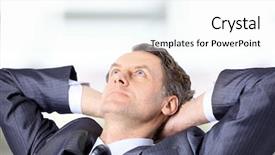  Presentation with leather - Colorful presentation theme enhanced with money power - young businessman relaxing in his backdrop and a white colored foreground