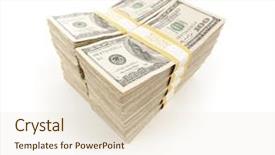  Presentation with 20 dollar bill - Cool new slides with money prize - stacks of one hundred dollar backdrop and a lemonade colored foreground