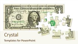  Presentation with heart puzzle education - Presentation featuring money puzzle isolated on white background and a soft green colored foreground