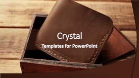  Presentation with leather craft - Colorful presentation theme enhanced with handi craft - stylish leather wallet with box backdrop and a  colored foreground