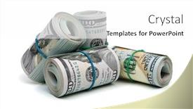  Presentation with roll - Presentation featuring money-roll-dollars-isolated background and a white colored foreground