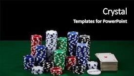  Presentation with set of poker chip - Presentation having money round table - poker set background and a  colored foreground