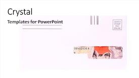  Presentation with envelope - Beautiful PPT layouts featuring money seen through the window backdrop and a white colored foreground