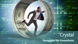  Presentation with indigenous medicine wheel - Theme enhanced with money slave - businessman in hamster wheel chasing background and a ocean colored foreground