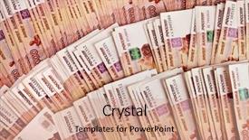  Presentation with russian - Presentation theme consisting of money slave - one million russian rubles banknotes background and a coral colored foreground