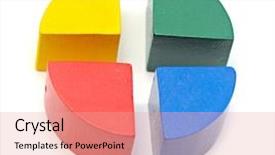  Presentation with diagram - Colorful slide set enhanced with money slides - colorful diagram on the white backdrop and a coral colored foreground