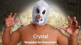  Presentation with wrestling - Slide deck consisting of money sport - mexican wrestling mask silver fighter background and a red colored foreground