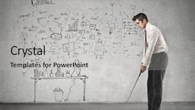  Presentation with golf - Presentation theme enhanced with money sport - young businessman playing golf background and a light gray colored foreground