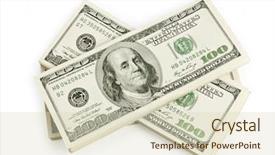  Presentation with philippine currency american period money - Amazing PPT theme having money stack of american dollar backdrop and a soft green colored foreground