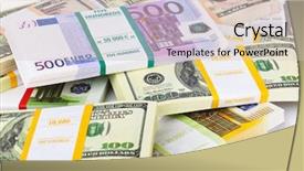  Presentation with money - Theme featuring money stacks - business background background and a soft green colored foreground