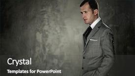  Presentation with grey - Cool new presentation with money success - man in grey suit backdrop and a dark gray colored foreground