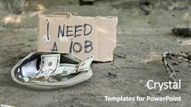  Presentation with homeless - Presentation theme having money thank - hat homeless outdoors background and a  colored foreground