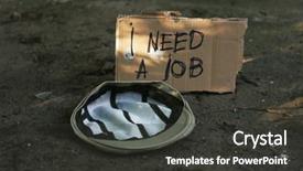  Presentation with homeless - Theme consisting of money thank - hat homeless outdoors background and a  colored foreground