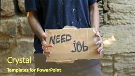  Presentation with homeless - Presentation having money thank - homeless needs job background and a  colored foreground