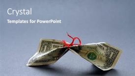  Presentation with thread - Cool new presentation theme with money-tied-with-a-thread backdrop and a light blue colored foreground