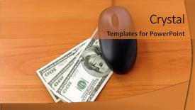  Presentation with banking - Theme enhanced with money transfer - -line banking or shopping background and a gold colored foreground