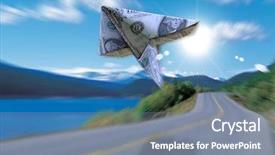  Presentation with money transfer - Slide set with money transfer - business background and a seafoam green colored foreground