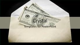  Presentation with yellow envelope the stamped - Colorful slides enhanced with money transfer - dollars in an envelope backdrop and a soft green colored foreground