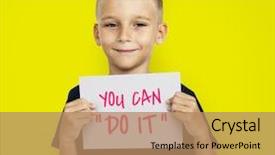  Presentation with hand cute dolls and toy - Slide deck having money transfer - woman's hand recount bundle background and a coral colored foreground