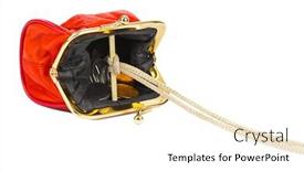  Presentation with money - Cool new slide set with money trap made of purse isolated on white background backdrop and a white colored foreground