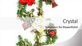  Presentation with symbol - Presentation theme having money tree - christmas dollar symbol background and a white colored foreground