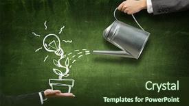  Presentation with money tree - Presentation design consisting of money tree - invest right to get income background and a tawny brown colored foreground