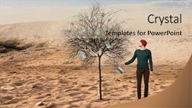  Presentation with media - Cool new PPT layouts with money tree - make your income grow mixed backdrop and a mint green colored foreground