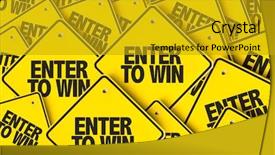  Presentation with win win - Cool new slides with money trophy - enter to win backdrop and a gold colored foreground