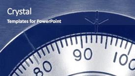  Presentation with combination lock - Slides consisting of money valut - security combination safe lock background and a ocean colored foreground