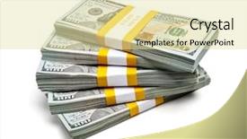  Presentation with joint venture crowdfunding money business - Slides enhanced with money wealth success concept - stack background and a blonde colored foreground