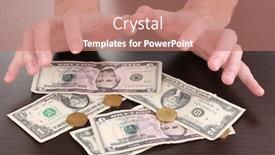  Presentation with take - Amazing PPT layouts having money-which-take-hands backdrop and a coral colored foreground