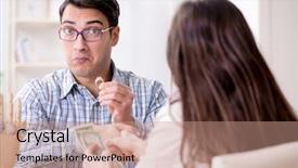  Presentation with evaluation - Amazing PPT layouts having money workshop - woman visiting jeweler for jewelery backdrop and a coral colored foreground