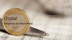  Presentation with money transfer - Beautiful presentation theme featuring money backdrop and a coral colored foreground