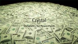  Presentation with money - Audience pleasing PPT theme consisting of money backdrop and a mint green colored foreground