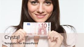  Presentation with money transfer - Slide deck featuring money background and a lemonade colored foreground