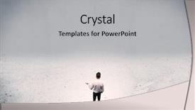  Presentation with businessman standing on mountain top - Slide set consisting of moneywise wise - adult elegant businessman standing background and a light gray colored foreground