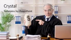  Presentation with lawyer - PPT layouts having moneywise wise - aged lawyer working background and a lemonade colored foreground