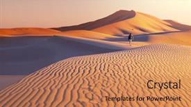  Presentation with mongolia - Slide set with mongolia - hike in desert background and a coral colored foreground