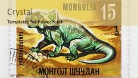  Presentation with dinosaur - PPT layouts having mongolia-circa-1972-a-stamp background and a yellow colored foreground