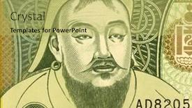  Presentation with genghis khan - Amazing presentation theme having mongolia-circa-1997-genghis-khan backdrop and a yellow colored foreground