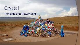  Presentation with shaman - Amazing slides having mongolia-roadside-ovoo-shaman-shrine backdrop and a sky blue colored foreground