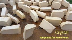  Presentation with milk product - PPT theme enhanced with mongolian-dairy-product-aaruul background and a tawny brown colored foreground