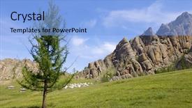  Presentation with mongolia - Cool new PPT theme with mongolian gers in gorkhi terelji national park mongolia backdrop and a light blue colored foreground