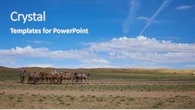  Presentation with mongolian - Amazing PPT layouts having mongolian landscape of the yurt backdrop and a teal colored foreground