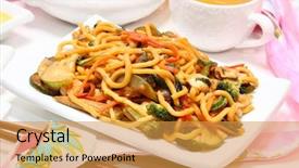  Presentation with mongolian - Amazing PPT layouts having mongolian stir fry with lo backdrop and a gold colored foreground